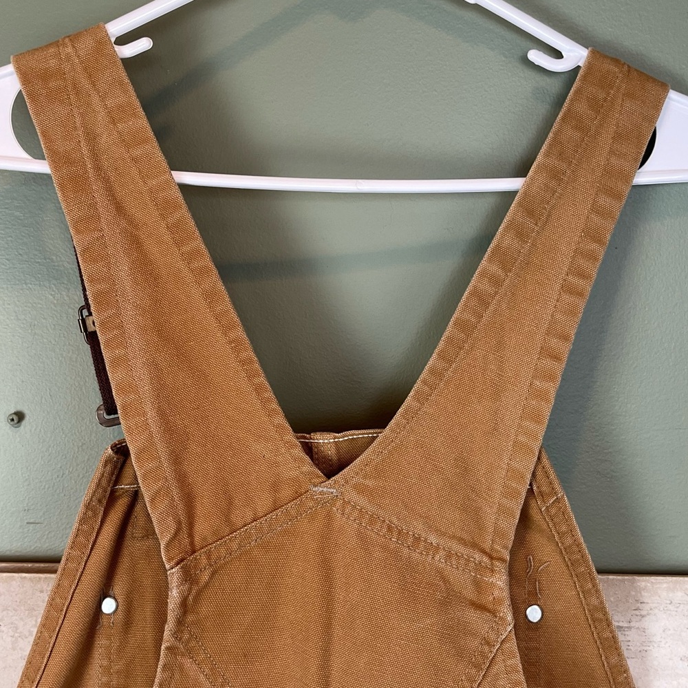 Vintage Mens Carhartt Double Knee Duck Canvas Bib Overalls - Picture 11 of 16